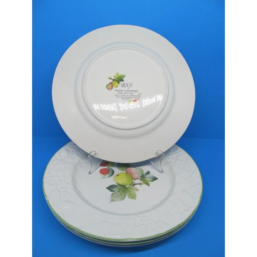 Mikasa English Countryside Fruit Cove Set Of 4 Embossed 11